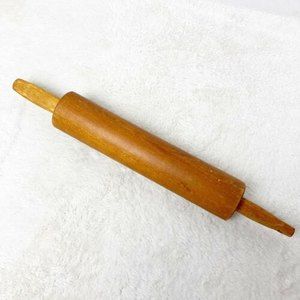 Vintage Wood Wooden Rolling Pin Baking 16" Long 2" Diameter Barrel
